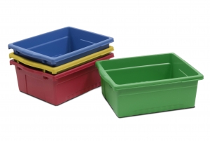 Large Open Tub Pack 4 Blue Green Red Yellow